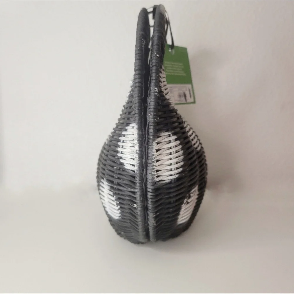 Kate Spade X Target Polka Dot Wicker Crescent Bag NWT Summer Preppy Straw Hobo